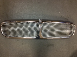 Supercharger grille with chrome surround